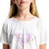 Roxy Girls Short Sleeve T-Shirt White Screen Printed