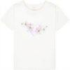 Roxy Girls White T-Shirt Screen Printed Short Sleeve