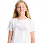 Roxy Girls White T-Shirt Screen Printed Night Lily