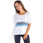 Roxy Look Back Womens T-Shirt White Casual Comfort Fit