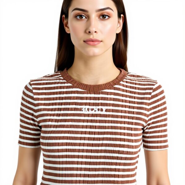 Roxy Midure TEE Womens Street Wear Black Rib Fabric