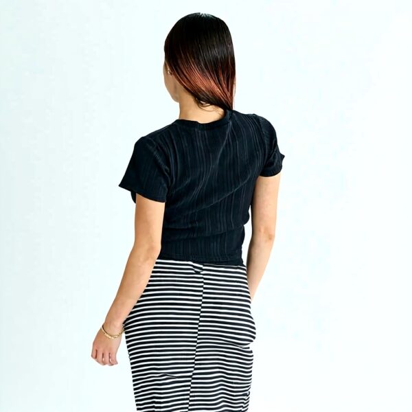 Roxy Midure TEE Womens Street Wear Black Rib Fabric