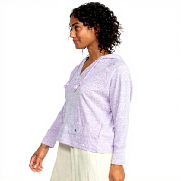 Roxy Womens Sweatshirt Cotton Blend V Neck Kangaroo Pocket