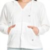 Roxy Womens Sweatshirt Cotton Blend V Neck Kangaroo Pocket