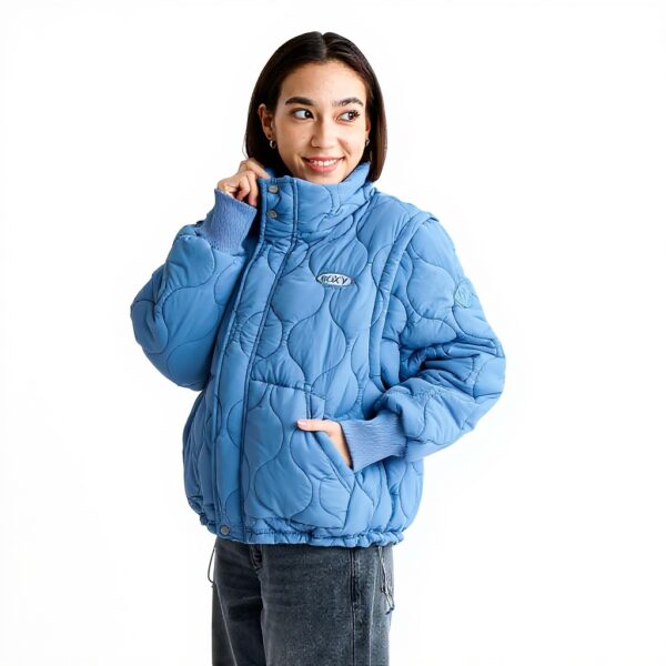 Roxy Womens 2-Way Jacket Removable Sleeves BGR Large