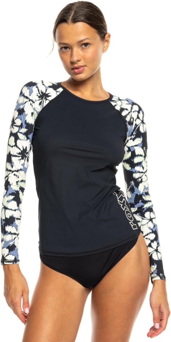 Roxy Women's Rash Guard Shirt Active Swimwear Protection-1