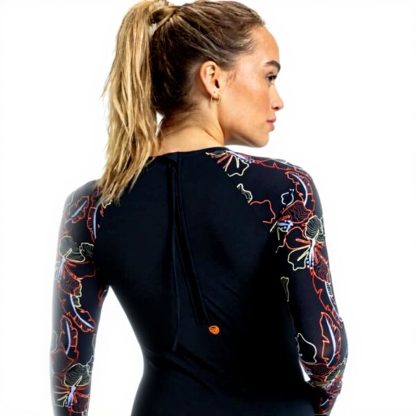 Roxy Womens Active Onesie Tankini Top Long Sleeve