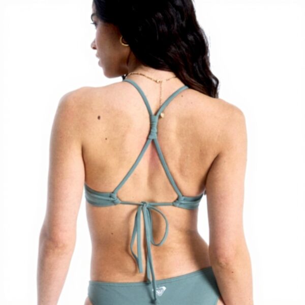 Roxy Womens Bikini Top Swimwear Agave Green Hibiscus