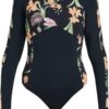 Roxy Womens Fashion Onesie Rash Guard Long Sleeve-0