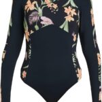 Roxy Womens Fashion Onesie Rash Guard Long Sleeve-0