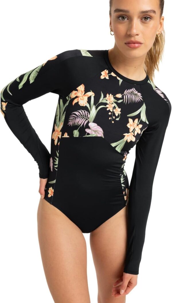 Roxy Womens Fashion Onesie Rash Guard Long Sleeve-1