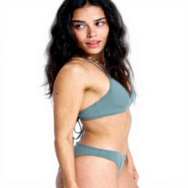 Roxy Womens Bikini Top Swimwear Agave Green Hibiscus