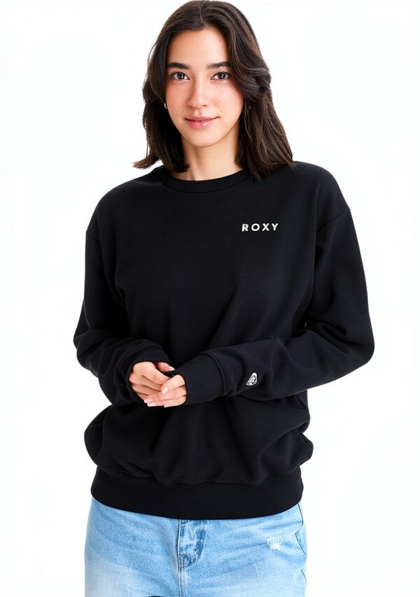 Roxy Womens Historical Logo Pull Over Sweatshirt Clothing