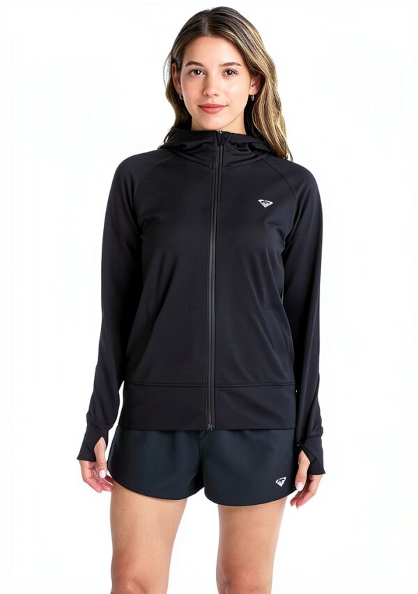 Roxy Historical Logo Hoody Womens Rash Guard Zip Hoodie