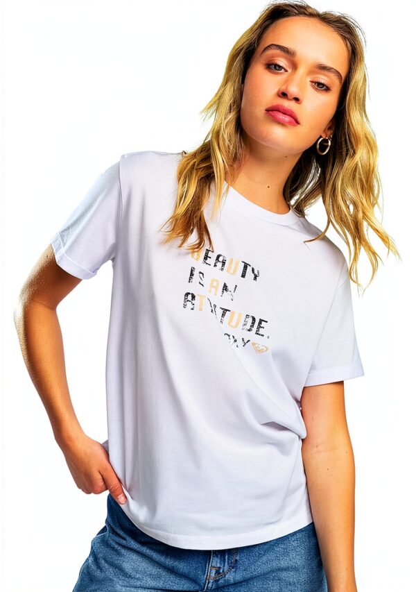 Roxy Womens Cotton T Shirt Regular Fit Bright White